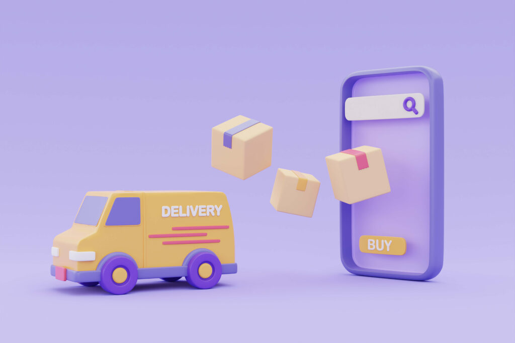 vecteezy online delivery service on smartphone delivery van with 8879904 855 1